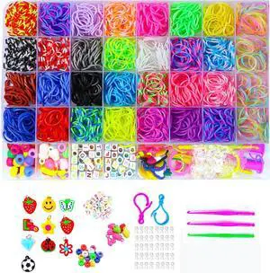 YUSLROB 2500+ Rubber Band Loom Bracelet Kit,Loom Bracelet Making kit,Best Gifts for Birthday and Christmas with, Rubber Band Refill Kit for YUSLROB 2500+ Rubber Band Loom Bracelet Kit,Loom Bracelet Making kit,Best Gifts for Birthday and Christmas with, Rubber Band Refill Kit for
