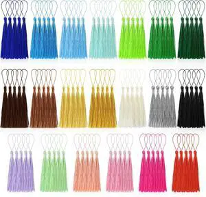 100 Pcs Bookmark Tassels Bulk 20 Colors Soft Craft Silky Handmade Mini Tassels for Jewelry Making with Loops for DIY Craft Accessory Dress Decoration 100 Pcs Bookmark Tassels Bulk 20 Colors Soft Craft Silky Handmade Mini Tassels for Jewelry Making with Loops for DIY Craft Accessory Dress Decoration