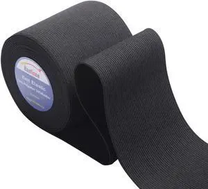 Hanfinee 3 Inch Wide Elastic Band with Heavy Stretch for Sewing, Black,5Yds | High Elasticity Sewing Band for Sewing Crafts DIY,Waistband,Bedspread,Cuff Hanfinee 3 Inch Wide Elastic Band with Heavy Stretch for Sewing, Black,5Yds | High Elasticity Sewing Band for Sewing Crafts DIY,Waistband,Bedspread,Cuff