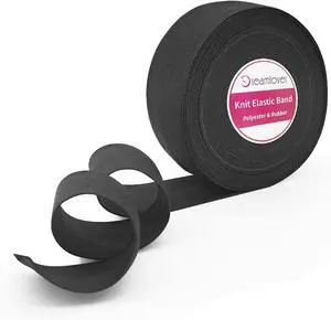 Dreamlover Black Elastic Band for Sewing, 1.5 Inch x 12 Yard | Durable Elastic Material, Clean Cutting Edges, Multi-Purpose DIY Use Dreamlover Black Elastic Band for Sewing, 1.5 Inch x 12 Yard | Durable Elastic Material, Clean Cutting Edges, Multi-Purpose DIY Use