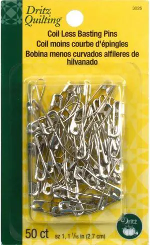 Dritz Quilting Dritz 3026 Curved Coil-less Safety Pins, Size 1 (50-Count), Nickel Dritz Quilting Dritz 3026 Curved Coil-less Safety Pins, Size 1 (50-Count), Nickel