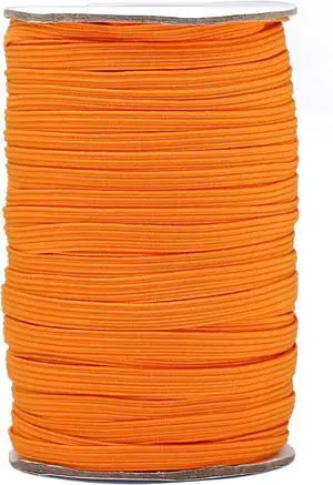 FQTANJU 6mm Orange Elastic Band Roll (55 Yards) - 1/4 Inch Flat Braided Elastic Cord for Waistbands, Sewing, Pants, Clothing & DIY Crafting FQTANJU 6mm Orange Elastic Band Roll (55 Yards) - 1/4 Inch Flat Braided Elastic Cord for Waistbands, Sewing, Pants, Clothing & DIY Crafting