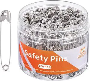 NEEWAY Large Safety Pins, Pack of 200, 2.17Inch/55mm Nickel-Plated Safety Pin for Home Decor, Crafts, and Creative Projects NEEWAY Large Safety Pins, Pack of 200, 2.17Inch/55mm Nickel-Plated Safety Pin for Home Decor, Crafts, and Creative Projects