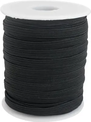1/4" Black Knit Elastic Band 45yd-Thin Stretch for Sewing | 6mm lightweight braided elastic,Soft stretch band bulk ideal for face masks,cuffs,swim trim & handmade DIY craft 1/4" Black Knit Elastic Band 45yd-Thin Stretch for Sewing | 6mm lightweight braided elastic,Soft stretch band bulk ideal for face masks,cuffs,swim trim & handmade DIY craft