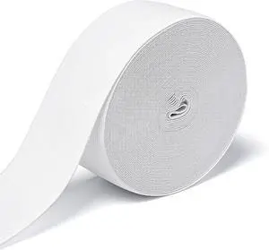 Airisoer Elastic Bands for Sewing 2 Inch x 12 Yards, White | Stretchable Knit Elastic Spool, Durable & Strong, for Waistbands, Pants, Clothes, DIY Crafts & Sewing, and Everyday Fixes Airisoer Elastic Bands for Sewing 2 Inch x 12 Yards, White | Stretchable Knit Elastic Spool, Durable & Strong, for Waistbands, Pants, Clothes, DIY Crafts & Sewing, and Everyday Fixes