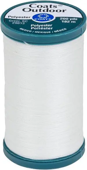 Coats 108552 Outdoor Living Thread 200yd, White Coats 108552 Outdoor Living Thread 200yd, White