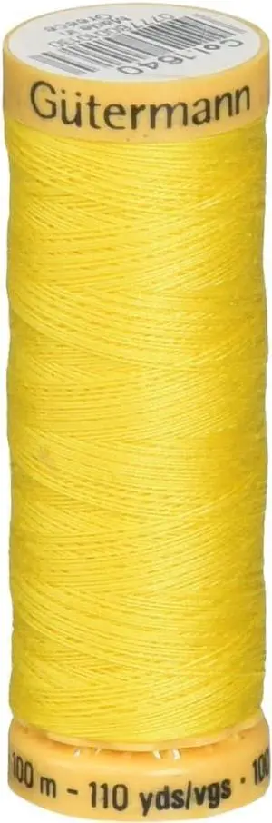Gutermann Natural Cotton Thread 110 Yards-Canary Yellow Gutermann Natural Cotton Thread 110 Yards-Canary Yellow