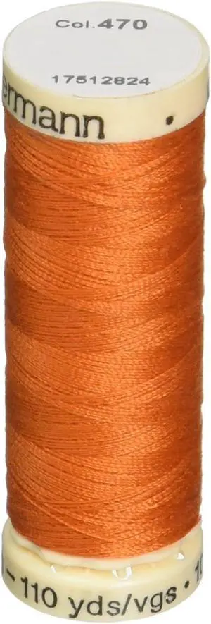 GUtermann polyester thread, 110 yards, color 470, orange GUtermann polyester thread, 110 yards, color 470, orange
