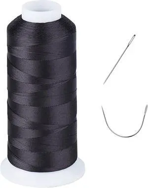 UV Resistant - Heavy Duty Outdoor Thread for Hand or Machine Sewing - Simthread 100% Polyester Bonded Thread Tex 69 (12wt) - 1500 Yards NP-Black UV Resistant - Heavy Duty Outdoor Thread for Hand or Machine Sewing - Simthread 100% Polyester Bonded Thread Tex 69 (12wt) - 1500 Yards NP-Black