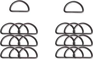 20pcs 3/4"(20mm) D Rings Welded Strong Metal Black Semi-Circular D Ring for Pet Collars Hardware Bags Ring Buckle Strap Hand DIY Sewing Accessories 20pcs 3/4"(20mm) D Rings Welded Strong Metal Black Semi-Circular D Ring for Pet Collars Hardware Bags Ring Buckle Strap Hand DIY Sewing Accessories