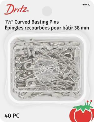 Dritz 7216 Safety Pins, Curved, Size 2, Nickel (40-Count) Dritz 7216 Safety Pins, Curved, Size 2, Nickel (40-Count)
