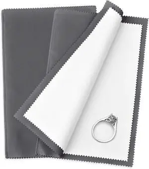 SEVENWELL Silver Polishing Cloth, 2PCS Large Jewelry Cleaning Cloths | Dual-Layer Cleaning, Large 10" × 12", Reusable, Removes Tarnish, Restores Shine, For Sterling Silver, Gold & Platinum SEVENWELL Silver Polishing Cloth, 2PCS Large Jewelry Cleaning Cloths | Dual-Layer Cleaning, Large 10" × 12", Reusable, Removes Tarnish, Restores Shine, For Sterling Silver, Gold & Platinum