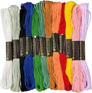 Embroidery Floss 12 Rainbow Color Skeins, Friendship Bracelet String Cross Stitch Embroidery Thread Floss Bracelet Making Yarn, Craft Floss Embroidery Floss 12 Rainbow Color Skeins, Friendship Bracelet String Cross Stitch Embroidery Thread Floss Bracelet Making Yarn, Craft Floss