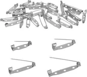 30 Pcs Brooch Pins, 4 Sizes Pack, Silver Boutonniere Pins Badge Pin Safety Pin for DIY Craft Badge Name Tag (Silver) 30 Pcs Brooch Pins, 4 Sizes Pack, Silver Boutonniere Pins Badge Pin Safety Pin for DIY Craft Badge Name Tag (Silver)