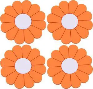 4-Pack Car Cup Holder Coaster Inserts, Daisy Shape, 2.75 Inch Non-Slip Silicone Cup Holder Insert, Universal Non-Slip Cup Holders, Car Accessories Interior for Women and Man (Orange) 4-Pack Car Cup Holder Coaster Inserts, Daisy Shape, 2.75 Inch Non-Slip Silicone Cup Holder Insert, Universal Non-Slip Cup Holders, Car Accessories Interior for Women and Man (Orange)