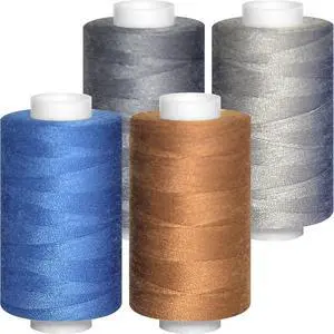All Purpose Sewing Thread-4 Spools of Hand Polyester Sewing Thread for Hand and Machine Sewing(Gray-Toned Blue-Brown Advanced Color) All Purpose Sewing Thread-4 Spools of Hand Polyester Sewing Thread for Hand and Machine Sewing(Gray-Toned Blue-Brown Advanced Color)