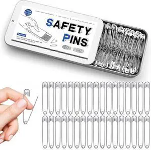 Jmuiiu 250Pcs Safety Pins, 1.1Inch Small Inch Clothes Pin | Durable Steel Construction and Metal Box Packaging Safety Pins for Clothes Sewing, Arts Craft Jmuiiu 250Pcs Safety Pins, 1.1Inch Small Inch Clothes Pin | Durable Steel Construction and Metal Box Packaging Safety Pins for Clothes Sewing, Arts Craft