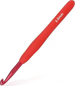 6mm Crochet Hook, Super Smooth 6 mm Ergonomic Crochet Hooks for Beginners | Comfort Crochet Needle for Arthritic Hands, Knitting Needles with Soft Handle,1 Pack 6mm Crochet Hook, Super Smooth 6 mm Ergonomic Crochet Hooks for Beginners | Comfort Crochet Needle for Arthritic Hands, Knitting Needles with Soft Handle,1 Pack