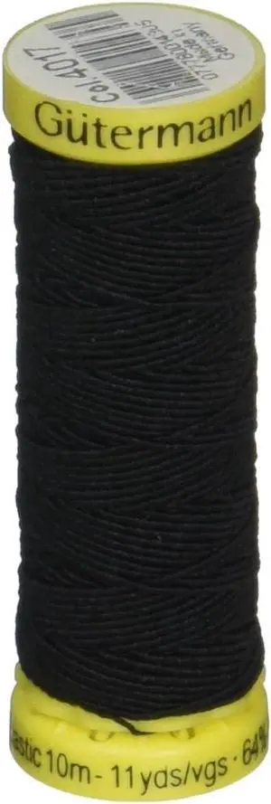 Elastic Thread 11 Yards-Black Elastic Thread 11 Yards-Black