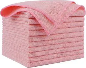 AIDEA Microfiber Cleaning Cloth Pink 10PK, Microfiber Towels 12×12" | Premium Car Cloths, Dusting Cloth Cleaning Rags, Cleaning Towels for SUVs, House, Kitchen, Workshops, Pink Car Accessories AIDEA Microfiber Cleaning Cloth Pink 10PK, Microfiber Towels 12×12" | Premium Car Cloths, Dusting Cloth Cleaning Rags, Cleaning Towels for SUVs, House, Kitchen, Workshops, Pink Car Accessories