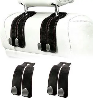 Amelity Car Headrest Hooks, Purse Hook for Car 2 Pack Black | Universal Car Interior Accessories for Women, Available in 2/4 Pack, Storage Hanger Holds Purses, Backpacks, Grocery Bags Amelity Car Headrest Hooks, Purse Hook for Car 2 Pack Black | Universal Car Interior Accessories for Women, Available in 2/4 Pack, Storage Hanger Holds Purses, Backpacks, Grocery Bags