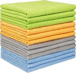 AIDEA Microfiber Cleaning Cloth 12 Pack, Microfiber Towels for Cars, Soft & Absorbent Cleaning Rags, Premium Lint Free Shop Towels for House, Kitchen, Car, 12inx16in AIDEA Microfiber Cleaning Cloth 12 Pack, Microfiber Towels for Cars, Soft & Absorbent Cleaning Rags, Premium Lint Free Shop Towels for House, Kitchen, Car, 12inx16in