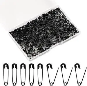 200 Pcs 19mm Mini Safety Pins Bulk Rust-Resistant for Clothes Sewing Arts Craft Costume Handicrafts Jewelry Making (Black) 200 Pcs 19mm Mini Safety Pins Bulk Rust-Resistant for Clothes Sewing Arts Craft Costume Handicrafts Jewelry Making (Black)