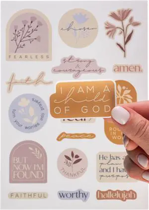DiverseBee Inspirational Christian Stickers, 88pcs Vinyl Pack (Fearless) | Motivational Jesus Bible Stickers for Water Bottles, Laptops, Waterproof Faith Decals, Religious Gifts for Women, Men, Kids DiverseBee Inspirational Christian Stickers, 88pcs Vinyl Pack (Fearless) | Motivational Jesus Bible Stickers for Water Bottles, Laptops, Waterproof Faith Decals, Religious Gifts for Women, Men, Kids