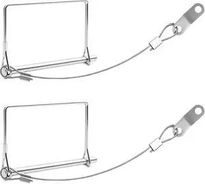 2 PCS Trailer Coupler Pin, 5/16" x 4" Trailer Safety Pin with Anti-Loss Safety Cable, Square Trailer Tongue Pin, Trailer Latch Pin for Towing, RV & Boat Trailer 2 PCS Trailer Coupler Pin, 5/16" x 4" Trailer Safety Pin with Anti-Loss Safety Cable, Square Trailer Tongue Pin, Trailer Latch Pin for Towing, RV & Boat Trailer