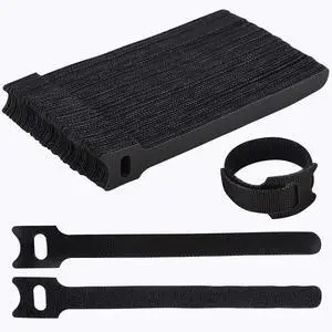 Nettbe 60 PCS 6 Inches Reusable Cable Ties, Adjustable Cord Straps Wire Organizer Cord Wrap and Hook Loop Cable Management Nettbe 60 PCS 6 Inches Reusable Cable Ties, Adjustable Cord Straps Wire Organizer Cord Wrap and Hook Loop Cable Management