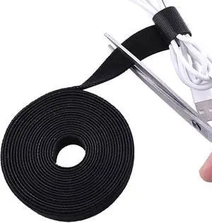 TENOC Reusable Hook and Loop Cable Tie Tool, Adjustable Cable Organizer Tape Cord Wrap for Home, Office, Wire Bundling, Hook and Loop Tape, Manage Wire Straps, Black (2/5 In x 9.8 Ft x 1 Roll) TENOC Reusable Hook and Loop Cable Tie Tool, Adjustable Cable Organizer Tape Cord Wrap for Home, Office, Wire Bundling, Hook and Loop Tape, Manage Wire Straps, Black (2/5 In x 9.8 Ft x 1 Roll)