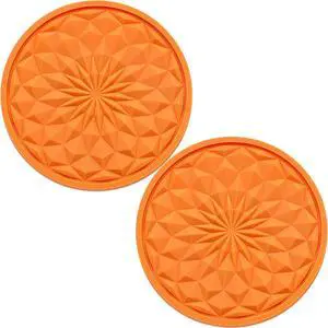 2 Pack Silicone Car Cup Holder Coaster 2.75 Inch Non-Slip Drink Mat, Universal Fit for Most Vehicles Cute & Functional Auto Accessories (Orange) 2 Pack Silicone Car Cup Holder Coaster 2.75 Inch Non-Slip Drink Mat, Universal Fit for Most Vehicles Cute & Functional Auto Accessories (Orange)