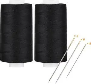 Simthread All Purpose Thread Polyester 400 Yards (2 Black) Simthread All Purpose Thread Polyester 400 Yards (2 Black)