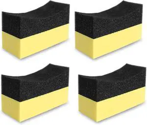 Uenhoy 4 Pcs Tire Dressing Applicator Pads Contour Shine Sponge Car Detail | Sponge & PE Build, Crescent Grip Top, Rectangle Foam Base, Strong Absorption, For Tire Shine Wax Glass Household Cleaning Uenhoy 4 Pcs Tire Dressing Applicator Pads Contour Shine Sponge Car Detail | Sponge & PE Build, Crescent Grip Top, Rectangle Foam Base, Strong Absorption, For Tire Shine Wax Glass Household Cleaning