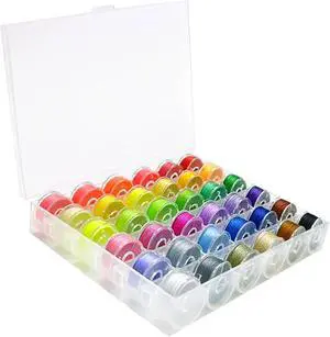 36pcs Polyester Plastic Sewing Thread bobbins Set | Sewing Machine,Colored Thread Set for Br other,Sin ger,Jan ome and Other Sewing Machines with Storage Box 36pcs Polyester Plastic Sewing Thread bobbins Set | Sewing Machine,Colored Thread Set for Br other,Sin ger,Jan ome and Other Sewing Machines with Storage Box