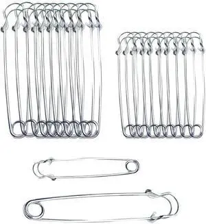 20PCS Large Safety Pins, 4Inch and 3Inch Heavy Duty Safety Pins,Silver | For Fashion,Sewing,Upholstery,Blankets,Clothes,Skirts,Laundry,Diapers,Leather Canvas,DIY craft projects Secure Fastening 20PCS Large Safety Pins, 4Inch and 3Inch Heavy Duty Safety Pins,Silver | For Fashion,Sewing,Upholstery,Blankets,Clothes,Skirts,Laundry,Diapers,Leather Canvas,DIY craft projects Secure Fastening