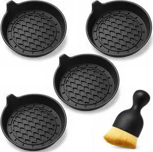 Car Coasters 4 Pcs with Duster Brush, Universal Non-Slip Cup Holders | Universal Car Cup Coaster Waterproof Sift-Proof Spill Holder (Black) Car Coasters 4 Pcs with Duster Brush, Universal Non-Slip Cup Holders | Universal Car Cup Coaster Waterproof Sift-Proof Spill Holder (Black)