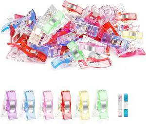 Premium Plastic Clips, Multipurpose Sewing Clips Premium Quilting Clips Assorted Colors Fabric Clips for Sewing Supplies Quilting, Sewing Quilting Supplies, 50 Pcs Clips, Add Two Rulers Premium Plastic Clips, Multipurpose Sewing Clips Premium Quilting Clips Assorted Colors Fabric Clips for Sewing Supplies Quilting, Sewing Quilting Supplies, 50 Pcs Clips, Add Two Rulers