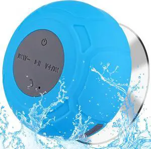 Waterproof Bluetooth Shower Speaker Portable Wireless Water-Resistant Speaker Suction Cup,Built-in Mic Gifts for Kids Speakerphone for iPhone Phone Tablet Bathroom Kitchen - Blue Waterproof Bluetooth Shower Speaker Portable Wireless Water-Resistant Speaker Suction Cup,Built-in Mic Gifts for Kids Speakerphone for iPhone Phone Tablet Bathroom Kitchen - Blue