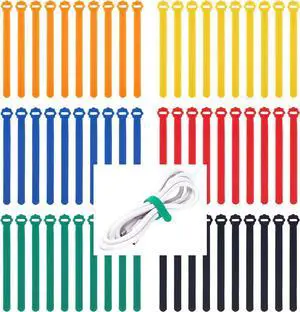 Velcro Cable Ties 60PCS 6Inch Reusable Cord Ties Adjustable Cable Organizer | Reusable Nylon, Adjustable Hook and Loop, Strong Hold for Cable Organization, Home Office, Travel and Daily Storage Velcro Cable Ties 60PCS 6Inch Reusable Cord Ties Adjustable Cable Organizer | Reusable Nylon, Adjustable Hook and Loop, Strong Hold for Cable Organization, Home Office, Travel and Daily Storage