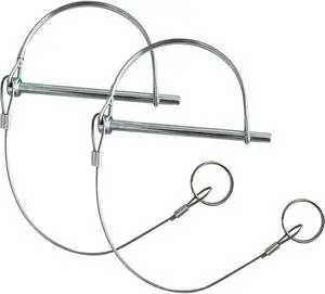 2 Pack 1/4in Trailer Hitch Pin with Anti-Loss Cable 4 Inch Long Coupler Safety Pin with Lanyard, Solid Steel Retaining Pin Replacement for for Trailer, Truck, Boat, Lawn Equipment, Farm Machinery 2 Pack 1/4in Trailer Hitch Pin with Anti-Loss Cable 4 Inch Long Coupler Safety Pin with Lanyard, Solid Steel Retaining Pin Replacement for for Trailer, Truck, Boat, Lawn Equipment, Farm Machinery