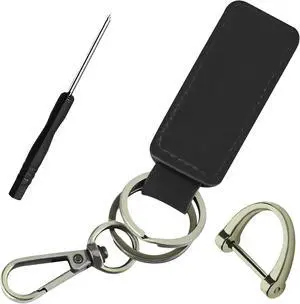 BFXM Vintage Keychain, Genuine Leather Keychain | Multi-functional Key Chains for Car Keys with 2 Key Rings & Anti-Lost D-Ring, Car Keychains for Men and Women BFXM Vintage Keychain, Genuine Leather Keychain | Multi-functional Key Chains for Car Keys with 2 Key Rings & Anti-Lost D-Ring, Car Keychains for Men and Women