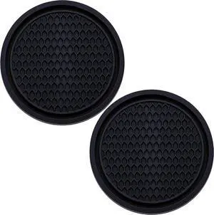 2PCS Car Cup Holder Coaster, Universal Auto Non-Slip Cup Holder Coaster, 2.75In Universal Non-Slip Recessed Car Interior Accessories (Black) 2PCS Car Cup Holder Coaster, Universal Auto Non-Slip Cup Holder Coaster, 2.75In Universal Non-Slip Recessed Car Interior Accessories (Black)