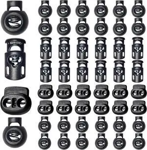 ZUSHALLMY 48pcs Upgraded Plastic Cord Lock, Cord Locks - Draw String Clip with Spring Toggle Stoppers Buttons for Drawstrings, Shoelaces, Paracord ZUSHALLMY 48pcs Upgraded Plastic Cord Lock, Cord Locks - Draw String Clip with Spring Toggle Stoppers Buttons for Drawstrings, Shoelaces, Paracord