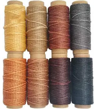 JANYUN 264 Yards 150D Leather Sewing Waxed Thread Cord for Leather Craft DIY 1mm Diameter 8 Colors Sewing Thread Cord,Each of 33 Yards (Color A) JANYUN 264 Yards 150D Leather Sewing Waxed Thread Cord for Leather Craft DIY 1mm Diameter 8 Colors Sewing Thread Cord,Each of 33 Yards (Color A)