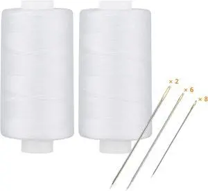 Simthread All Purpose Thread Polyester 400 Yards (2 White) Simthread All Purpose Thread Polyester 400 Yards (2 White)