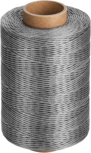 Waxed Thread 328 Yards Round Waxed Thread for Leather Sewing | 1200D/0.8mm Waxed Thread for Leather Sewing, Bookbinding, Braiding, Shoe Repairing Car Sofa Repair Craft - Dark Khaki Waxed Thread 328 Yards Round Waxed Thread for Leather Sewing | 1200D/0.8mm Waxed Thread for Leather Sewing, Bookbinding, Braiding, Shoe Repairing Car Sofa Repair Craft - Dark Khaki
