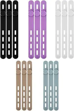 15 Pcs Silicone Cable Ties, Reusable Cord Organizers for Charger Cables, Hair Dryer, Home Office Desk, Flexible Cord Wraps for Electrical Wires Management 15 Pcs Silicone Cable Ties, Reusable Cord Organizers for Charger Cables, Hair Dryer, Home Office Desk, Flexible Cord Wraps for Electrical Wires Management