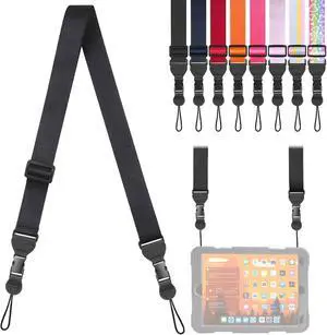 Adjustable Shoulder Strap, Comfortable Camera Strap, Neck Lanyard for iPad Tablet Case, Camera, Binocular, Luggage Bag (Black Shoulder Strap) Adjustable Shoulder Strap, Comfortable Camera Strap, Neck Lanyard for iPad Tablet Case, Camera, Binocular, Luggage Bag (Black Shoulder Strap)