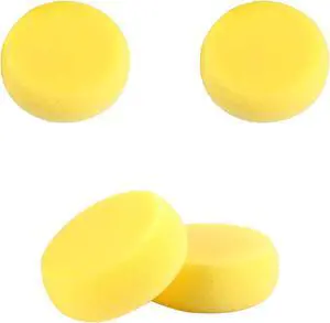 WAFJAMF 4 Pcs Round Painting Sponge 2.96 Inch Craft Clay Yellow | Pottery artist synthetic foam applicators for ceramics, watercolor, acrylic, face art, leather care & tack cleaning WAFJAMF 4 Pcs Round Painting Sponge 2.96 Inch Craft Clay Yellow | Pottery artist synthetic foam applicators for ceramics, watercolor, acrylic, face art, leather care & tack cleaning